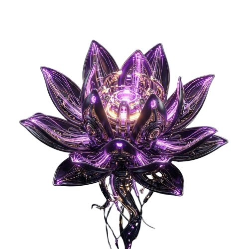 Cybernetic Lotus AI Concept