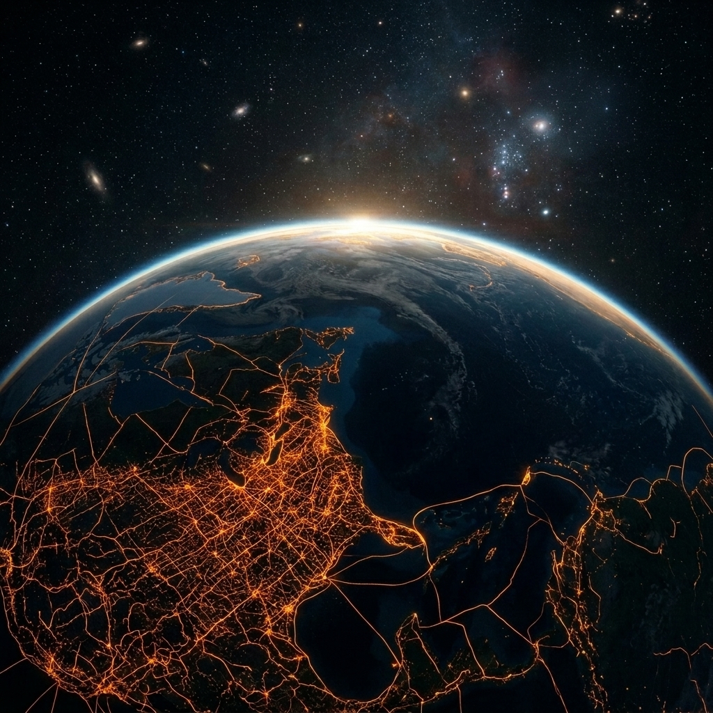 Curved Planet Horizon